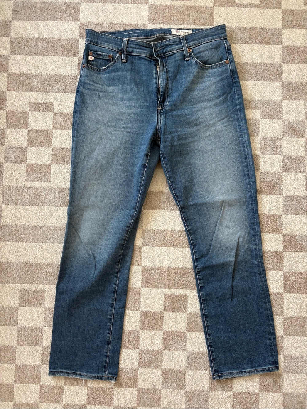 AG Blue Denim Jeans - Classic Straight Fit